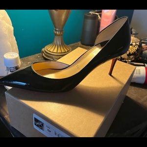 Christian Louboutin Iriza Patent Pointed-Toe Red Sole Pump 100% authentic.